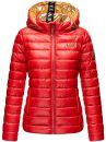 Navahoo Neevia Damen Stepp Jacke Übergangsjacke Steppjacke mit Kapuze B859 Rot-Gr.M