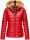 Navahoo Neevia Damen Stepp Jacke Übergangsjacke Steppjacke mit Kapuze B859 Rot-Gr.M