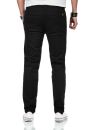 Maurelio Modriano Herren Designer Chino Hose MM015 Schwarz W34 L30 - W34/30