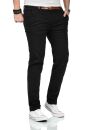 Maurelio Modriano Herren Designer Chino Hose MM015 Schwarz W33 L32 - W33/32