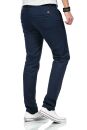 Maurelio Modriano Herren Designer Chino Hose MM015 Dunkelblau W33 L32 - W33/32