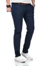 Maurelio Modriano Herren Designer Chino Hose MM015 Dunkelblau W33 L34 - W33/34