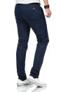 Maurelio Modriano Herren Designer Chino Hose MM015 Dunkelblau W33 L34 - W33/34