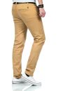 Maurelio Modriano Herren Designer Chino Hose MM015 Beige W33 L30 - W33/30