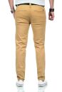 Maurelio Modriano Herren Designer Chino Hose MM015 Beige W38 L32 - W38/32