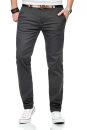 Maurelio Modriano Herren Designer Chino Hose MM015 Anthrazit W32 L30 - W32/30