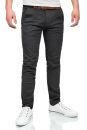 Maurelio Modriano Herren Designer Chino Hose MM016 Anthrazit W33 L32 - W33/32