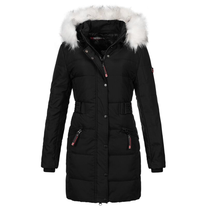 Geographical Norway Berte Damen Winter Jacke Parka Mantel Outdoor Funktions Schwarz Größe M - Gr. 38