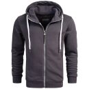 Alessandro Salvarini Herren Sweatjacke O296 Anthrazit