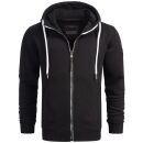 Alessandro Salvarini Herren Sweatjacke O296 Schwarz