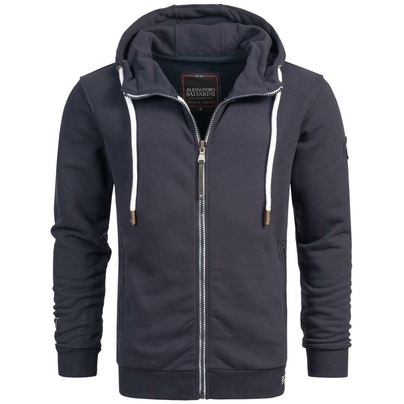 Alessandro Salvarini Herren Sweatjacke O296 Navy Größe L - Gr. L