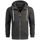 Alessandro Salvarini Herren Sweatjacke O296 Dunkelgrau