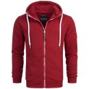 Alessandro Salvarini Herren Sweatjacke O296 Bordeaux