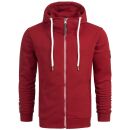Alessandro Salvarini Herren Sweatjacke O296 Bordeaux