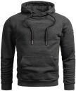 Alessandro Salvarini Herren Hoodie O295 Dunkelgrau