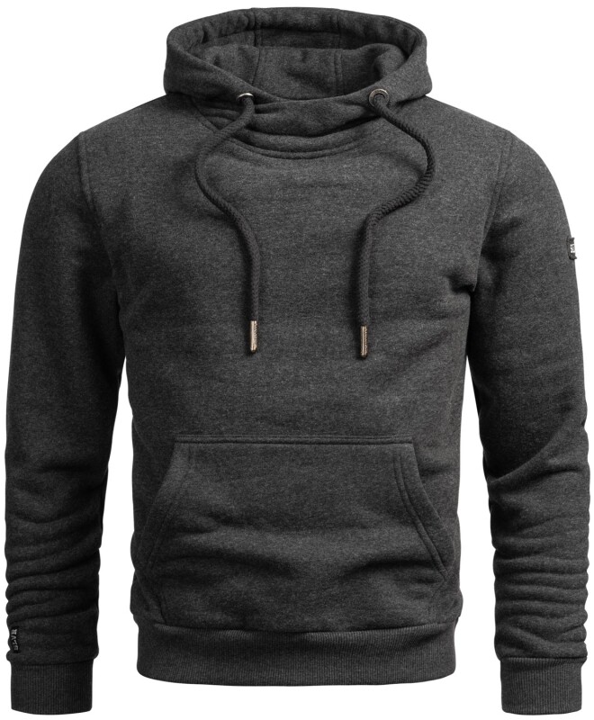 Alessandro Salvarini Herren Hoodie O295 Dunkelgrau Größe S - Gr. S