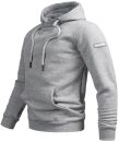 Alessandro Salvarini Herren Hoodie O295 Hellgrau Größe XXL - Gr. 2XL