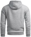 Alessandro Salvarini Herren Hoodie O295 Hellgrau Größe XXL - Gr. 2XL