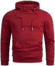 Alessandro Salvarini Herren Hoodie O295 Bordeaux Größe XXXL - Gr. 3XL