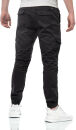 Indicode Levi Herren Cargo Hose B698 Schwarz Größe XXL - Gr. 2XL