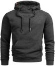 Alessandro Salvarini Herren Hoodie O294 Dunkelgrau