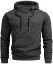 Alessandro Salvarini Herren Hoodie O294 Dunkelgrau...