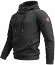 Alessandro Salvarini Herren Hoodie O294 Dunkelgrau Größe XXL - Gr. 2XL