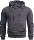 Alessandro Salvarini Herren Hoodie O294 Anthrazit