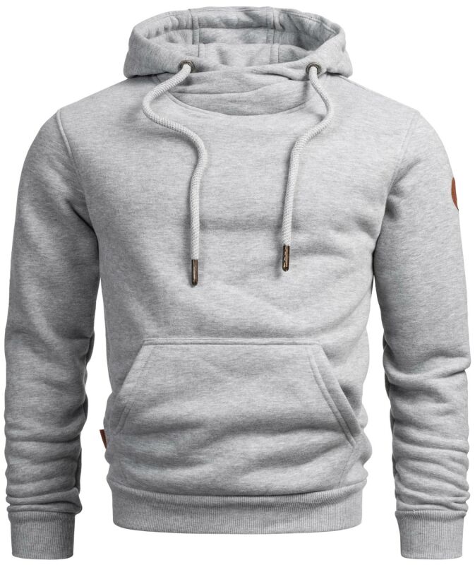 Alessandro Salvarini Herren Hoodie O294 Hellgrau Größe XXL - Gr. 2XL