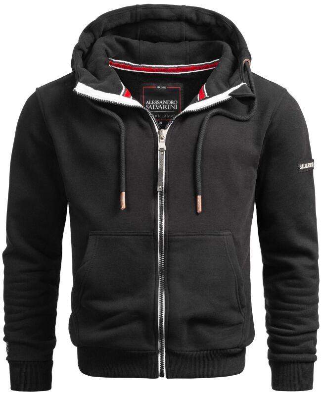 Alessandro Salvarini Herren Hoodie O293 Schwarz Größe L - Gr. L