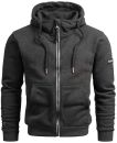 Alessandro Salvarini Herren Sweatjacke O293 Dunkelgrau Größe M - Gr. M