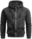 Alessandro Salvarini Herren Sweatjacke O293 Dunkelgrau Größe L - Gr. L