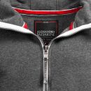 Alessandro Salvarini Herren Sweatjacke O293 Dunkelgrau Größe XXXL - Gr. 3XL