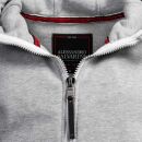 Alessandro Salvarini Herren Sweatjacke O293 Hellgrau