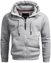 Alessandro Salvarini Herren Sweatjacke O293 Hellgrau...