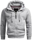Alessandro Salvarini Herren Sweatjacke O293 Hellgrau...