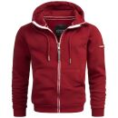 Alessandro Salvarini Herren Sweatjacke O293 Bordeaux