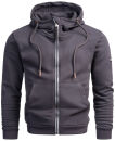 Alessandro Salvarini Herren Sweatjacke O293 Anthrazit