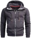 Alessandro Salvarini Herren Sweatjacke O293 Anthrazit...