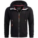 Alessandro Salvarini Herren Sweatjacke O292 Schwarz