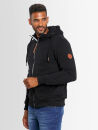 Alessandro Salvarini Herren Sweatjacke O292 Schwarz