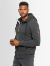 Alessandro Salvarini Herren Sweatjacke O292 Dunkelgrau