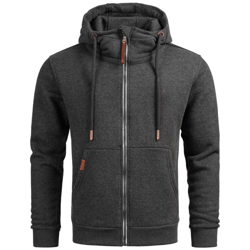 Alessandro Salvarini Herren Sweatjacke O292 Dunkelgrau Größe XXL - Gr. 2XL