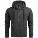 Alessandro Salvarini Herren Sweatjacke O292 Dunkelgrau Größe XXL - Gr. 2XL