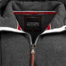 Alessandro Salvarini Herren Sweatjacke O292 Dunkelgrau Größe XXL - Gr. 2XL