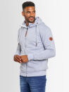 Alessandro Salvarini Herren Sweatjacke O292 Hellgrau