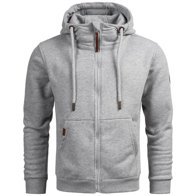 Alessandro Salvarini Herren Sweatjacke O292 Hellgrau Größe XXL - Gr. 2XL