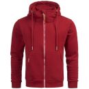 Alessandro Salvarini Herren Sweatjacke O292 Bordeaux...