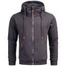 Alessandro Salvarini Herren Sweatjacke O292 Anthrazit