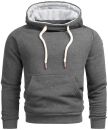 Alessandro Salvarini Herren Hoodie O291 - Dunkelgrau